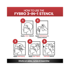 THE  FYBRO™ 3-IN-1 Hairline Enhancement Stencil for sides, curves, and beards (32 pack)