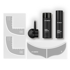 THE ULTIMATE BRO COMBO™ – Hairline, Sides & Beard Kit (Front Stencils – 16 pack, 3-in-1 Stencils – 32 pack + Hair Fiber Pro Kit)